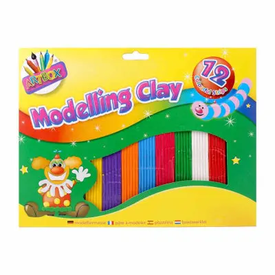 12 Colourful Strips Modelling Clay 1