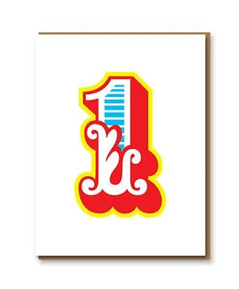 1973 Big Top Letterpress Greetings Card 1