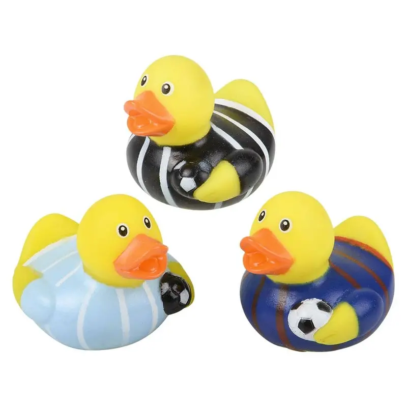 2" Soccer Rubber Duckies Llb Bath Toys 1