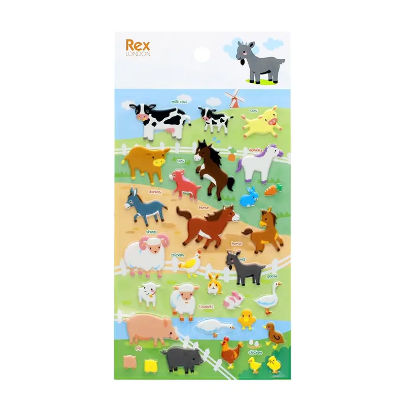 3D Puffy Stickers - Farm Animals 1