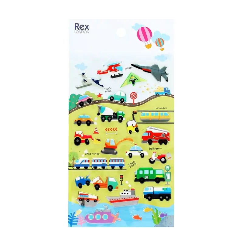 3D Puffy Stickers - Vehicles 1