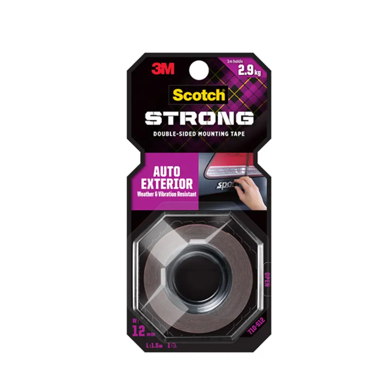 3M Scotch Auto Exterior Double-Sided Mounting Tape 12 Mm X 1.5 M 1