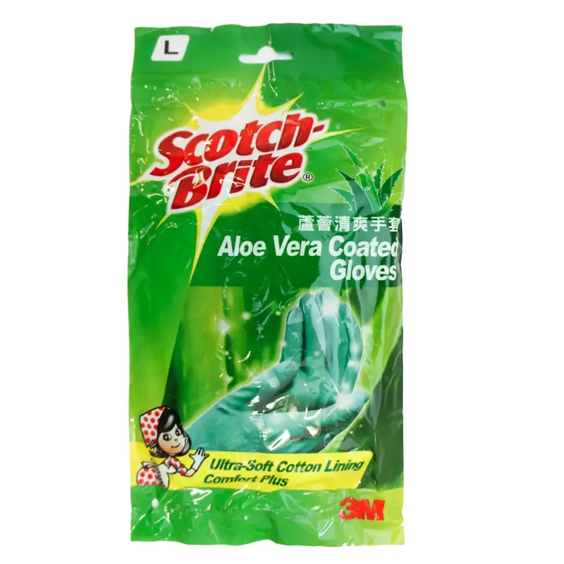 3M Scotchbrite Aloe Vera Gloves Size Large 1