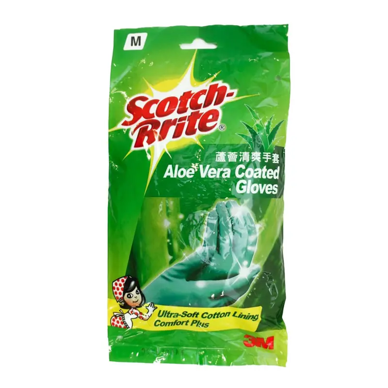3M Scotchbrite Aloe Vera Gloves Size Medium 1