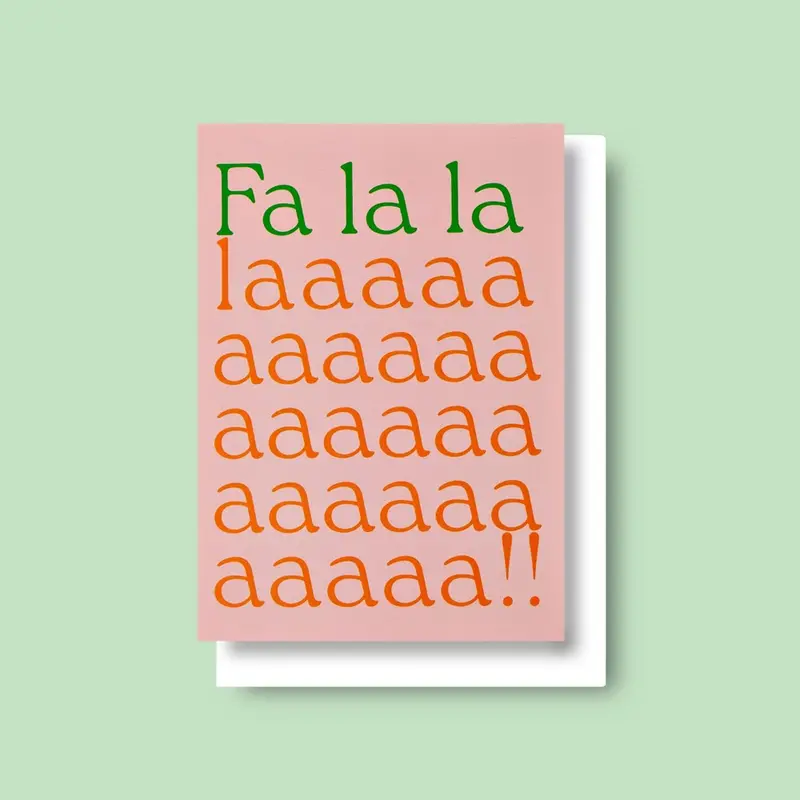 Alphabet Fa La La Card 1