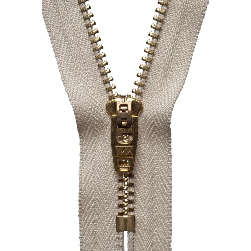 Brass Jeans Zip - 15Cm/5.90In - Beige 1