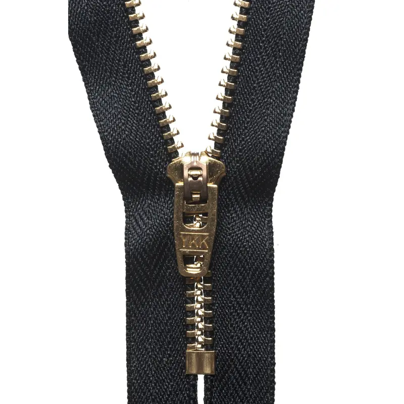 Brass Jeans Zip - 15Cm/5.90In - Black 1