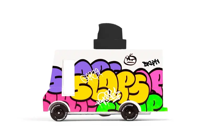 Candyvan - Graffiti Redux - Wooden Diecast Toy Car 1