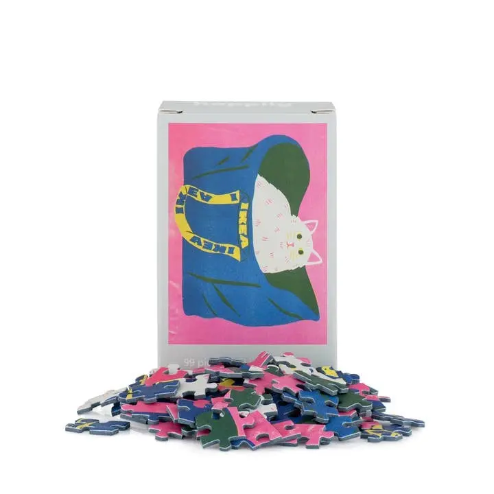 Cat In A Bag - 99 Piece Mini Jigsaw Puzzle 1