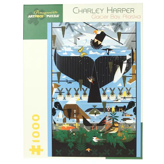 Charley Harper: 1000 Piece Jigsaw Puzzle - Glacier Bay, Alaska 1