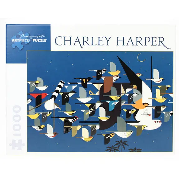 Charley Harper: 1000 Piece Jigsaw Puzzle - Mystery Of The Missing Migrants 1