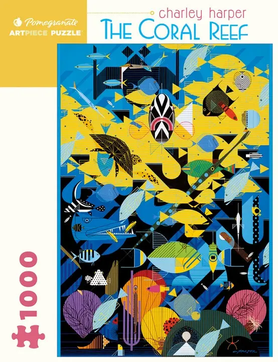 Charley Harper: 1000 Piece Jigsaw Puzzle - The Coral Reef 1