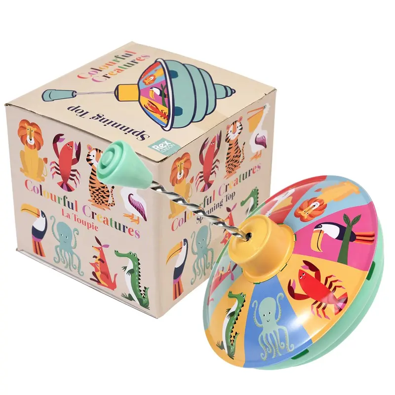 Colourful Creatures Metal Spinning Top 1