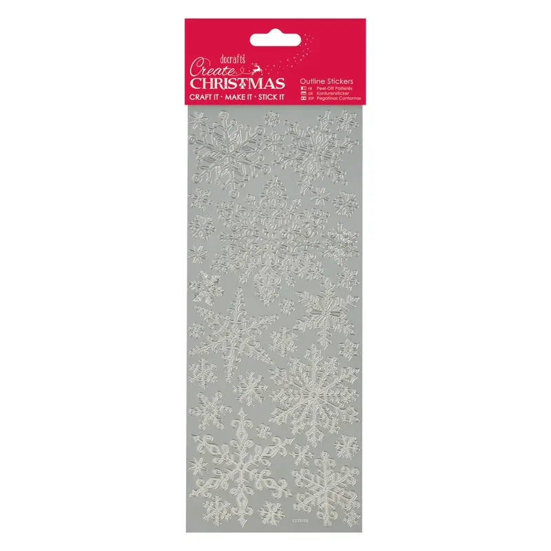 Create Christmas - Outline Stickers - Snowflakes - Silver 1