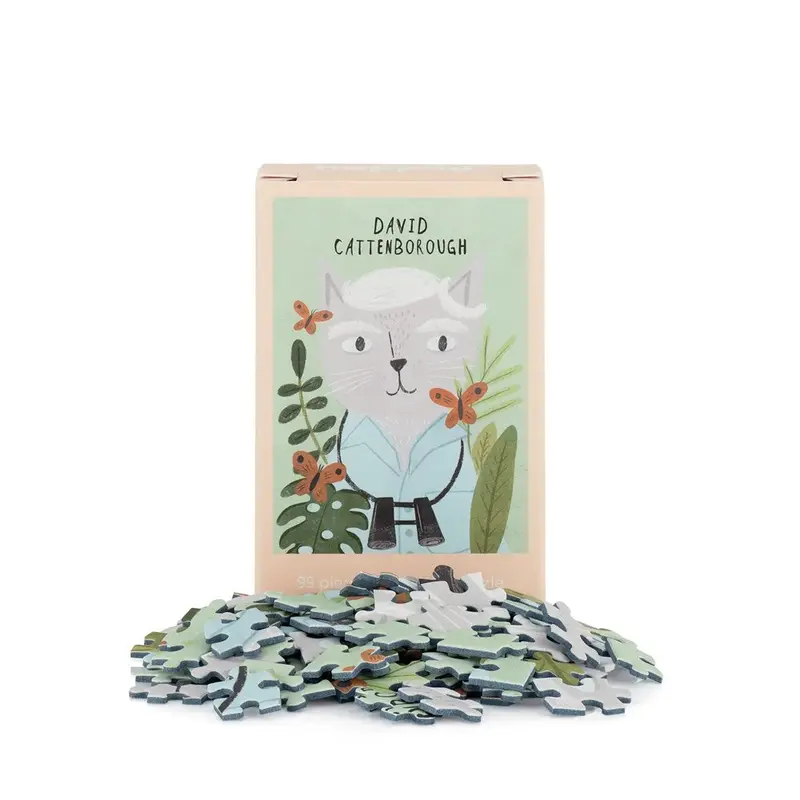 David Cattenborough - 99 Piece Mini Cat Jigsaw Puzzle 1