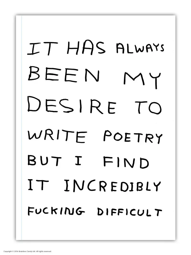 David Shrigley A6 Notebook – Write Poetry 1