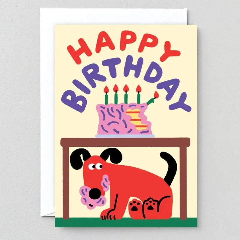 Dog Ate All The Cake Birthday Card 1