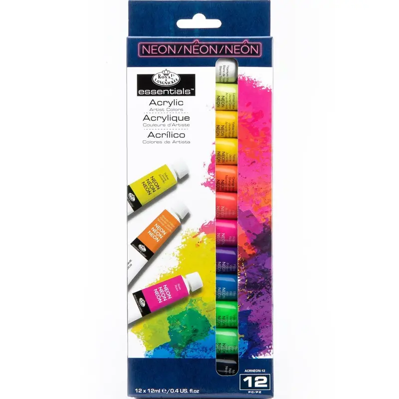 Essentials Acrylic Paint Neon Set 12 X 12Ml 1