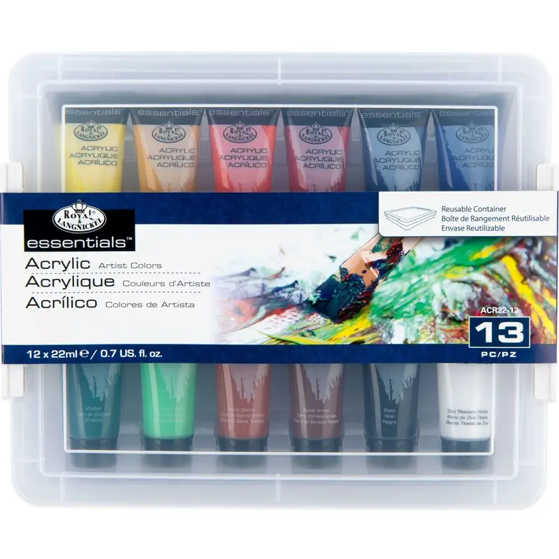 Essentials Acrylic Paint Set 12 X 22Ml 1