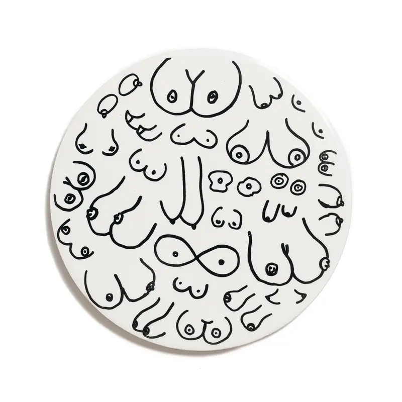 Fa Boobies Round Coaster 1