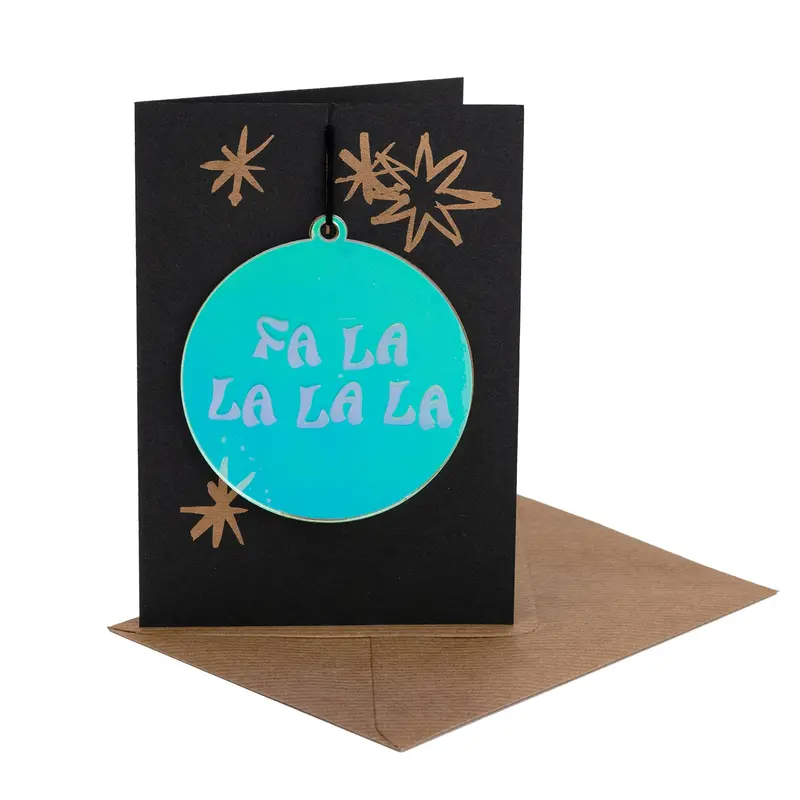 Fa X Tara Collette Fa La La A6 Bauble Christmas Card 1