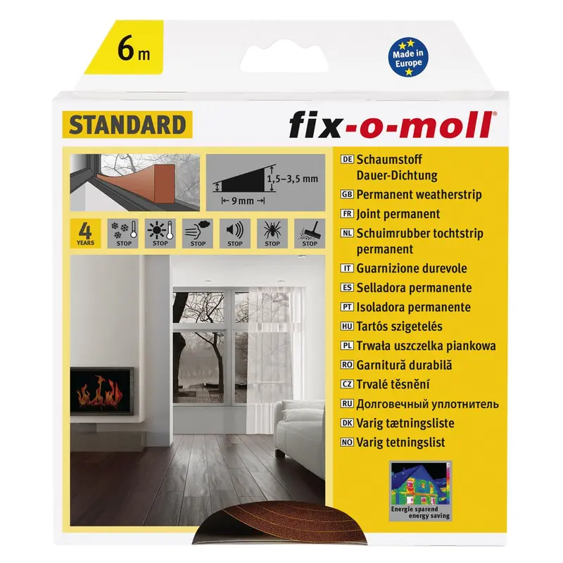 Fix-O-Moll Permanent Sealing Self Adhesive Brown 4 Mm X 6 Mm 1