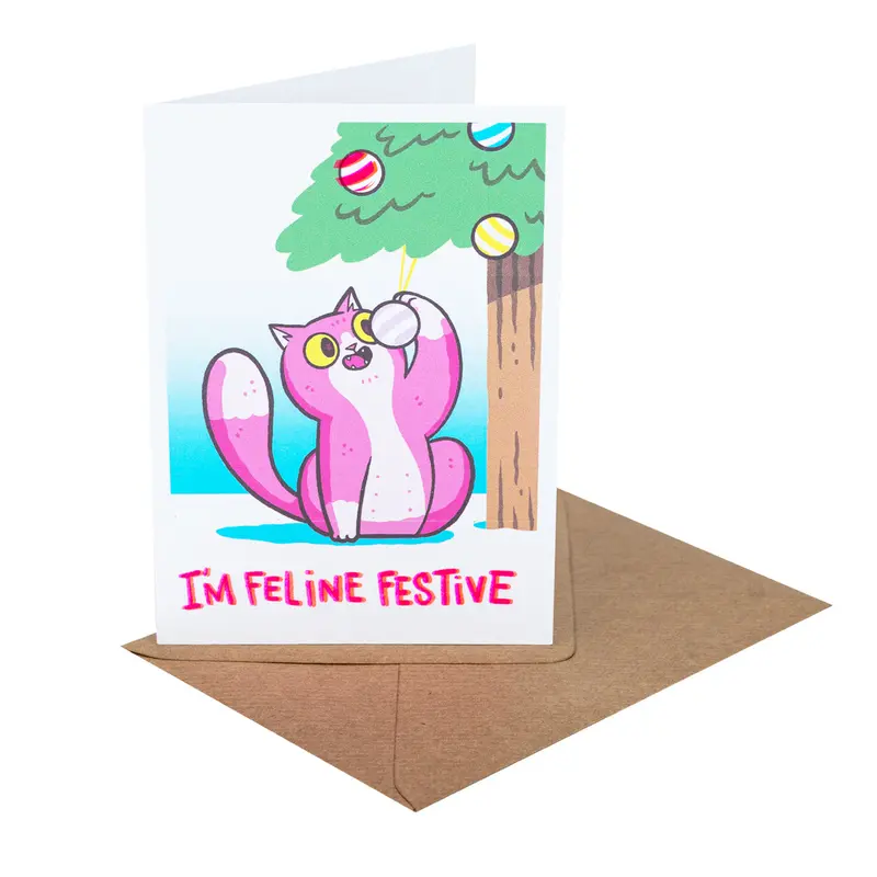 Fred Aldous X Hammo - Christmas Card - I'm Feline Festive 1