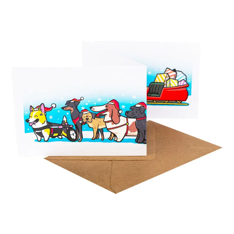 Fred Aldous X Hammo - Concertina Card - Dog Sled 1