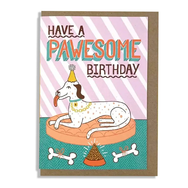 Have A Pawesome Birthday Dalmation Card 1