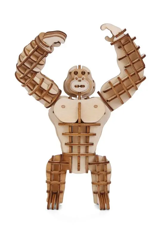 Kikkerland - Gorilla 3D Wooden Puzzle 1