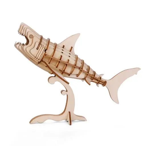 Kikkerland - Shark 3D Wooden Puzzle 1