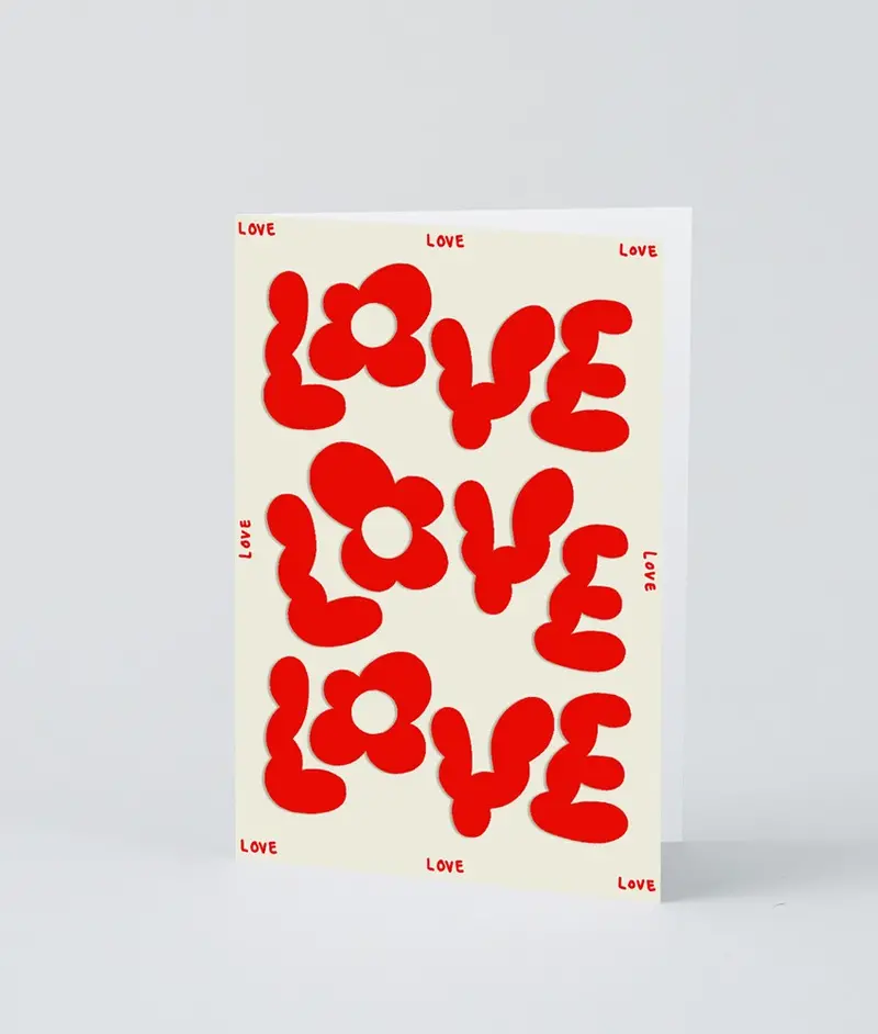 Love Love Love Embossed Card 1