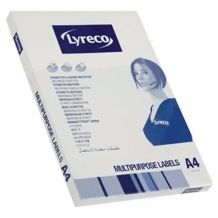 Lyreco Multi-Purpose White Labels 63.5 X 46.6Mm - Box Of 1800 1