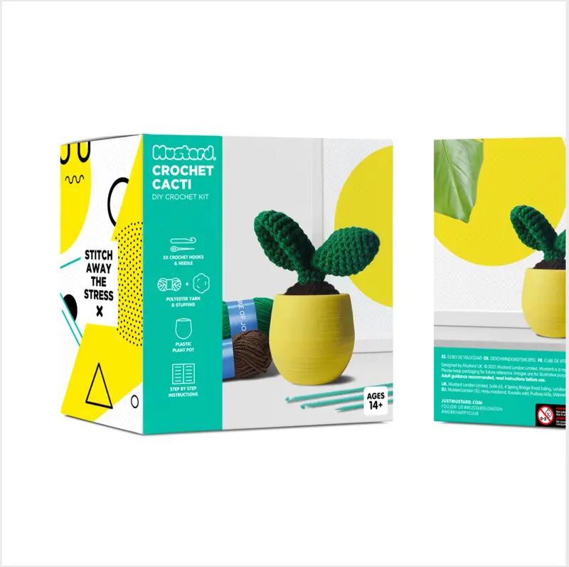 Mustard Crochet Cacti Diy Crochet Kit 1
