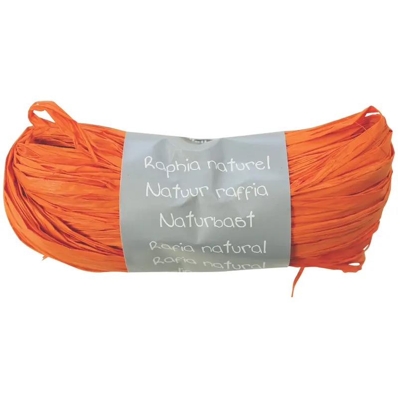 Natural Raffia Ball 50G Orange 1