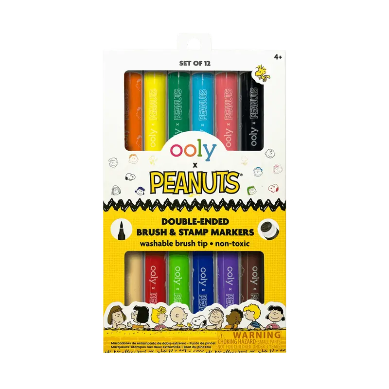 Ooly X Peanuts Double-Ended Brush & Stamp Markers 1