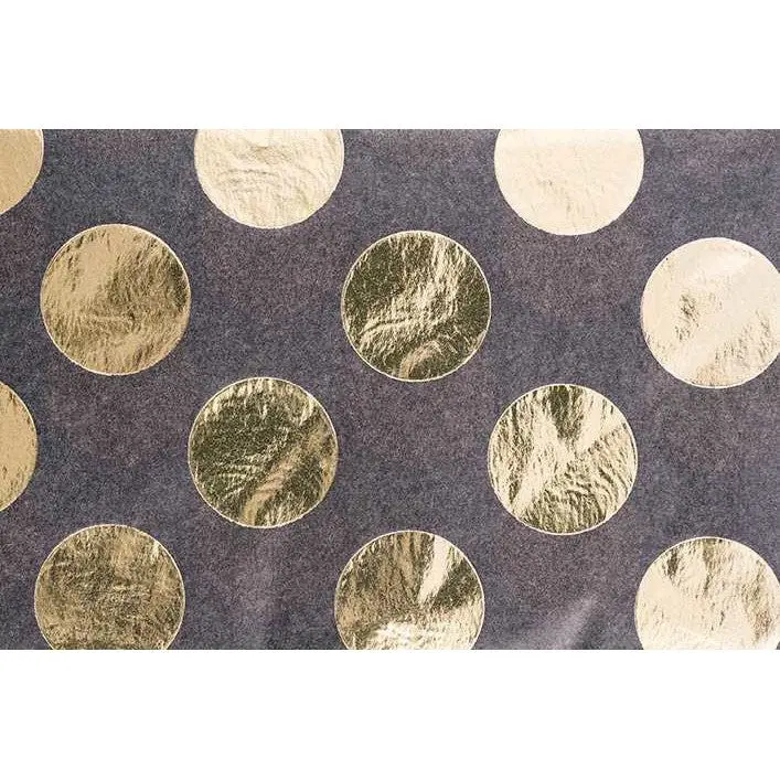 Paper Poetry Tissue Paper Black Dots Gold 1