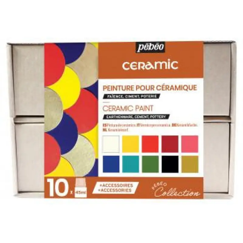 Pebeo Ceramic 10 X 45Ml Set 1
