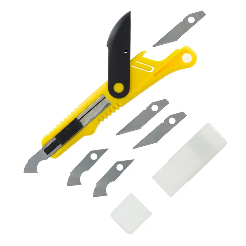 Plastic Cutter Scriber & Spare Blades X5 1