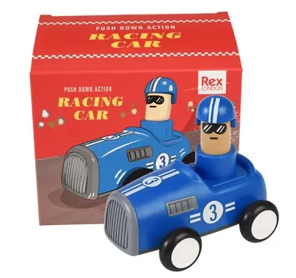 Push Down Action Racing Car Blue 1