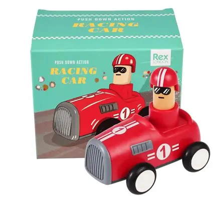 Push Down Action Racing Car Red 1