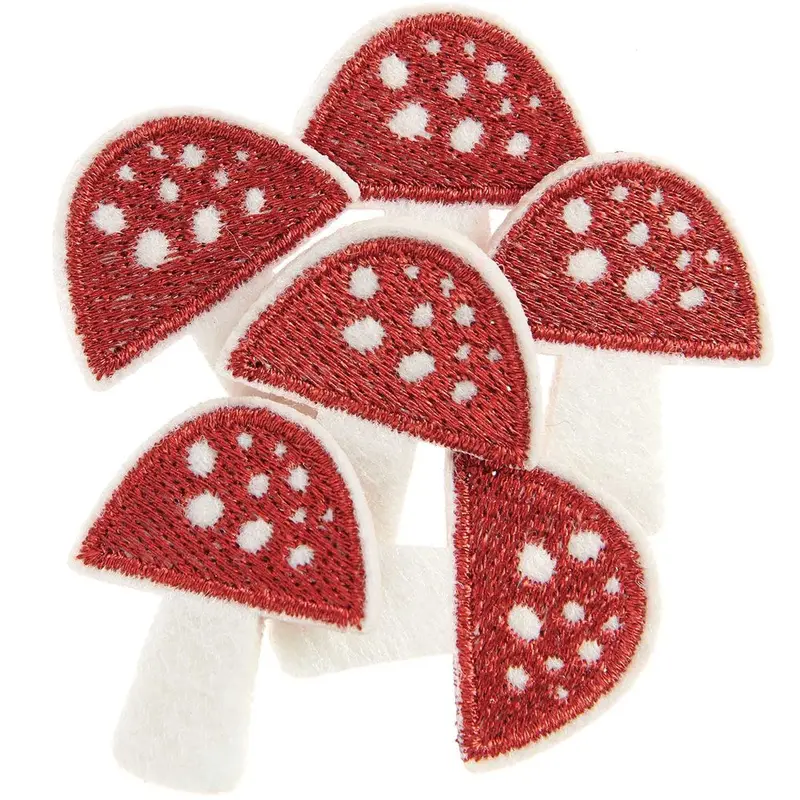 Rico Embroidered Felt Toadstools 8Pk 1