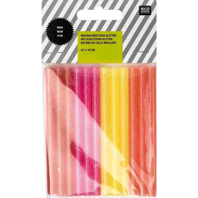 Rico Hot Glue Sticks Glitter Neon 1