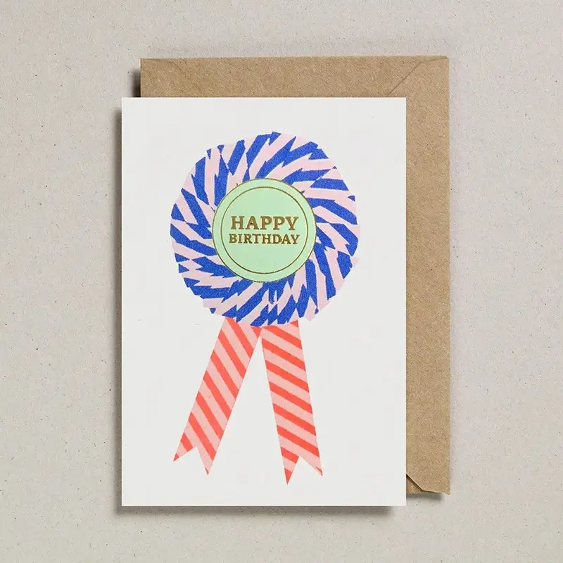 Rosette Happy Birthday Card 1