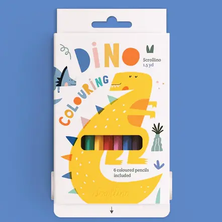 Scrollino Dino Colouring 1