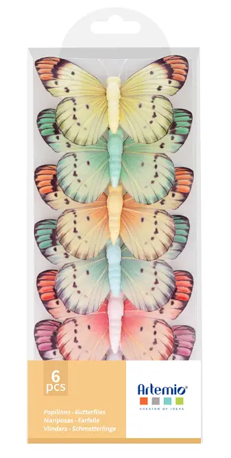 Set Of 6 Butterflies With Clips 1