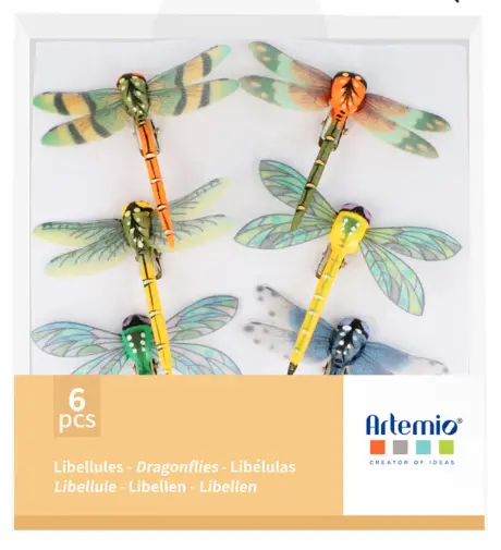 Set Of 6 Dragonflies With Crocodile Clips 1