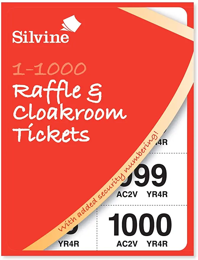 Silvine Raffle & Cloakroom Tickets (1-1000) 1