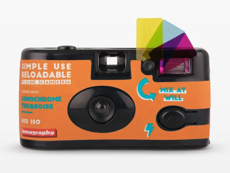 Simple Use Reloadable Film Camera Lomochrome Turquoise 1