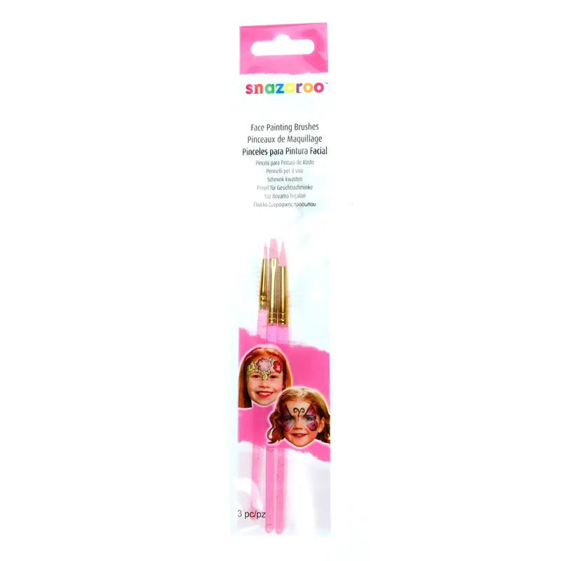 Snazaroo Brush Set Pk3 Pink 1
